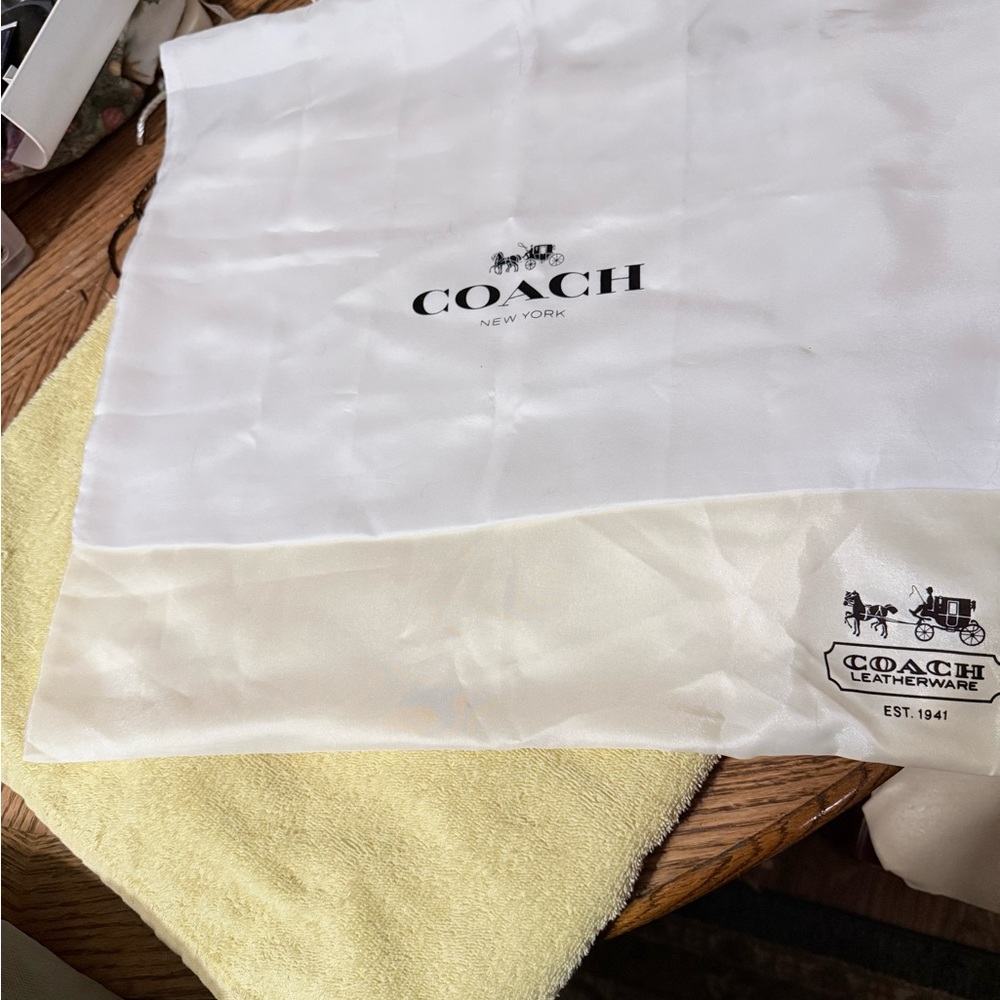 Coach Satin White and Cream Bag